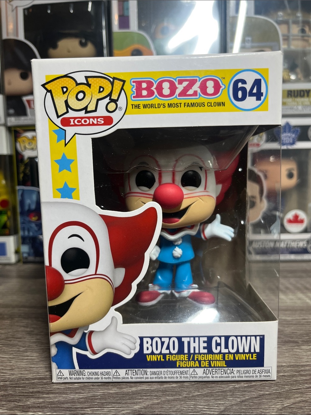 Funko Bozo The Clown Pop! Vinyl Figure - Blue, Red & White